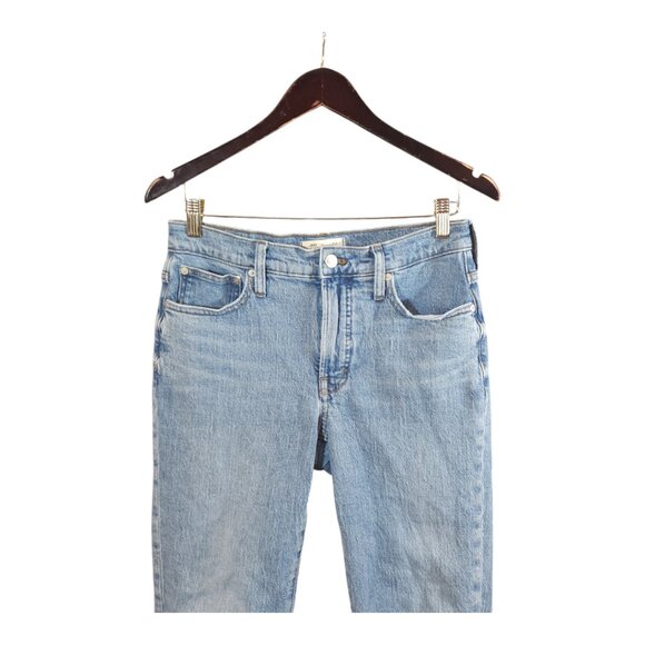 Madewell Mid-Rise Perfect Vintage Medium Wash Raw Hem Jeans Classic Women's 27 - Picture 4 of 8